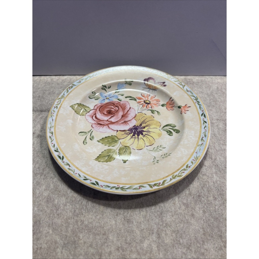 American Atelier Floral Daze Salad Plate‎ 8 Available 6 EUC, 2 Chipped